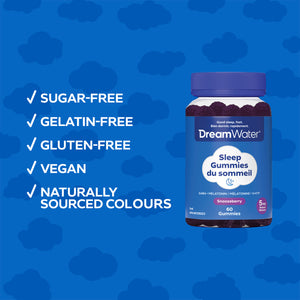 Dream Water Sleep Aid Gummies, Sugar-Free, 60 Count