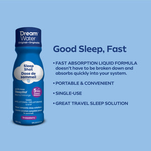 Dream Water Sleep Aid Shot - Snoozeberry Flavour - 12 pack
