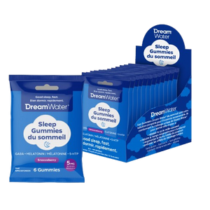 Dream Water Sugar-Free Sleep Gummies, Travel & Trial 6-count Pouches, 12 pack