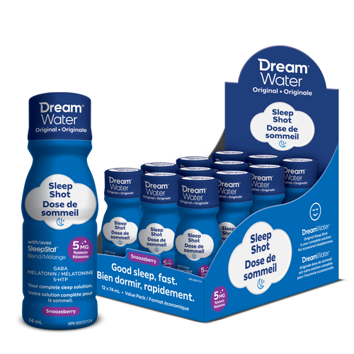 image-Dream Water Sleep Aid Shot - Snoozeberry Flavour - 12 pack