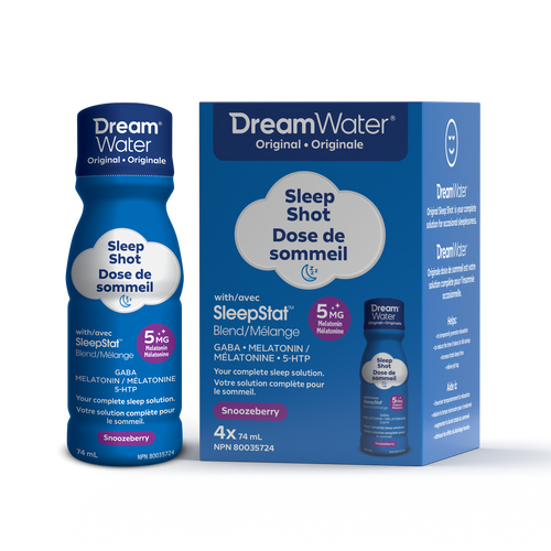 image-Dream Water Sleep Aid Shot - Snoozeberry Flavour - 4 pack