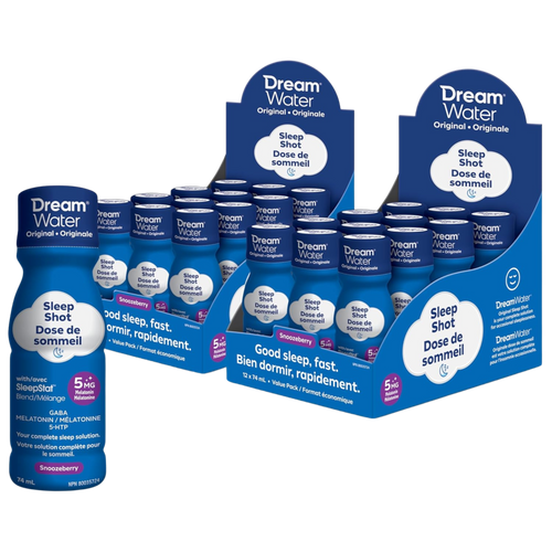image-Dream Water Snoozeberry Liquid Sleep Shot Bundle - 2x12 packs (24 Units)