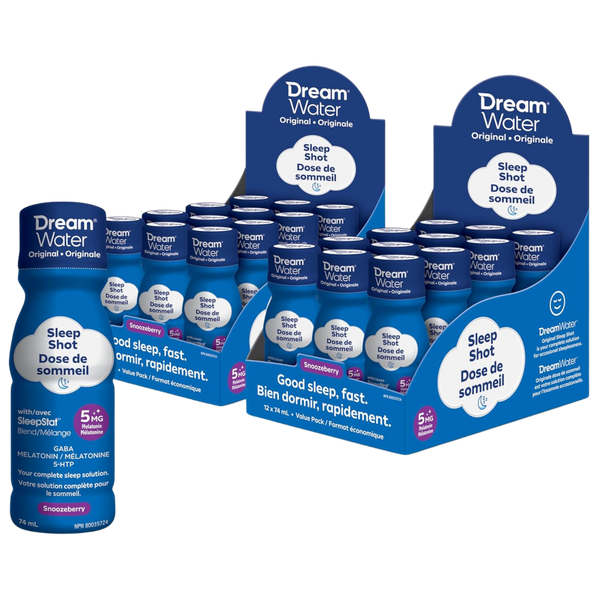 Dream Water Snoozeberry Liquid Sleep Shot Bundle - 2x12 packs (24